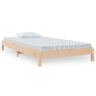 Bed stapelbaar 75x190 cm massief grenenhout 2