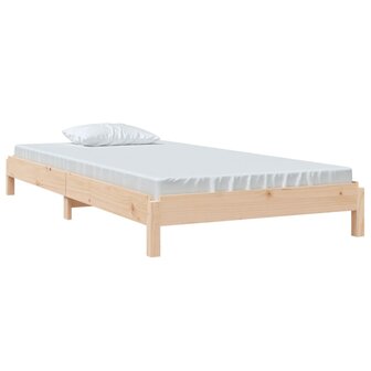 Bed stapelbaar 75x190 cm massief grenenhout 3