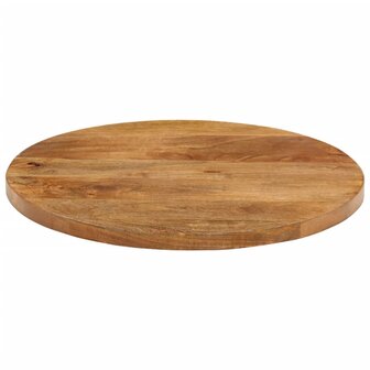 Tafelblad &Oslash; 40x2,5 cm rond massief ruw mangohout 3