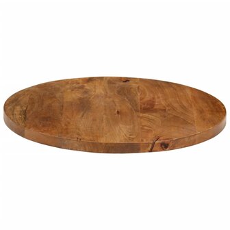 Tafelblad &Oslash; 40x2,5 cm rond massief ruw mangohout 4