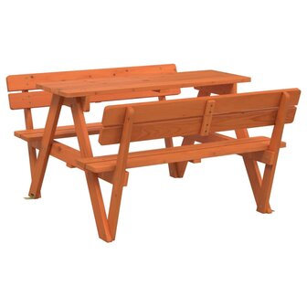 Picknicktafel voor 4 kinderen met parasolgat massief vurenhout 2