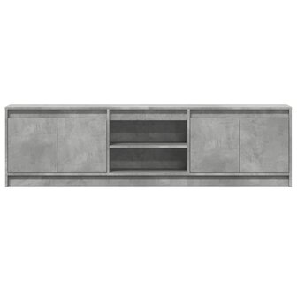 Tv-meubel met LED 180x34x50 cm bewerkt hout betongrijs 6