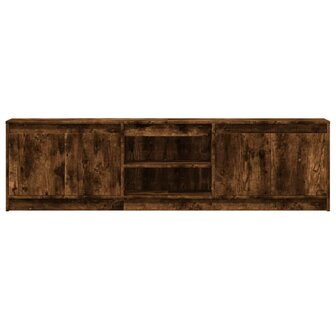 Tv-meubel met LED 180x34x50 cm bewerkt hout gerookt eikenkleur 6