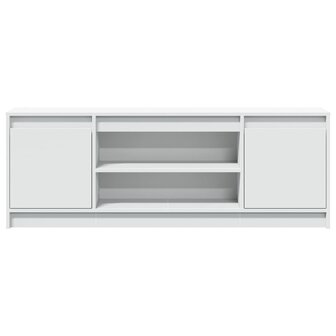 Tv-meubel met LED 139,5x34x50 cm bewerkt hout wit 6