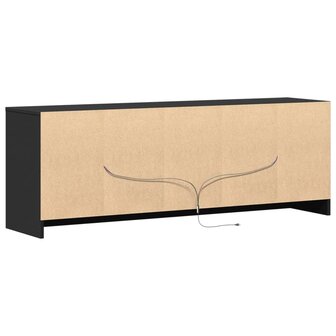 Tv-meubel met LED 139,5x34x50 cm bewerkt hout zwart 8