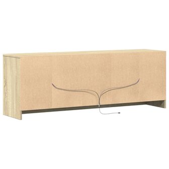 Tv-meubel met LED 139,5x34x50 cm bewerkt hout sonoma eikenkleur 8