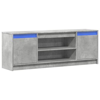 Tv-meubel met LED 139,5x34x50 cm bewerkt hout betongrijs 3