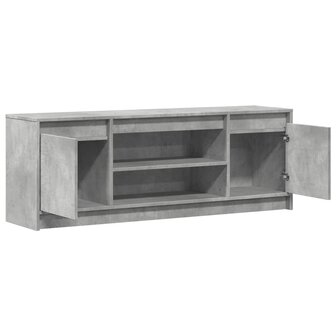 Tv-meubel met LED 139,5x34x50 cm bewerkt hout betongrijs 9