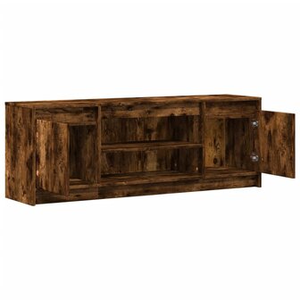 Tv-meubel met LED 139,5x34x50 cm bewerkt hout gerookt eiken 9