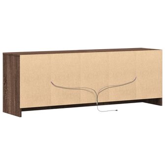 Tv-meubel met LED 139,5x34x50 cm bewerkt hout bruin eikenkleur 8