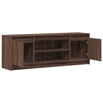 Tv-meubel met LED 139,5x34x50 cm bewerkt hout bruin eikenkleur 9