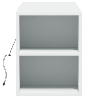 Tv-wandmeubel met LED-verlichting 135x31x39,5 cm wit 7