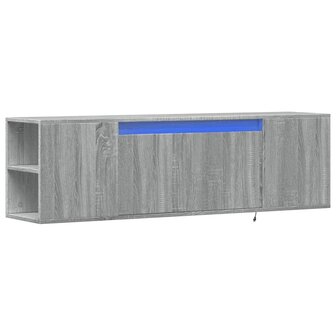 Tv-wandmeubel met LED-verlichting 135x31x39,5 cm grijs sonoma 3