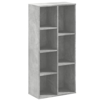 Boekenkast 50x25x105 cm bewerkt hout betongrijs 2