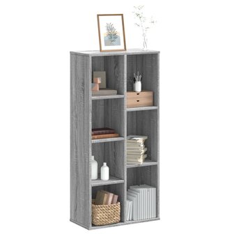 Boekenkast 50x25x105 cm bewerkt hout grijs sonoma eikenkleurig 1