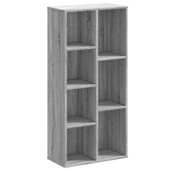 Boekenkast 50x25x105 cm bewerkt hout grijs sonoma eikenkleurig 2