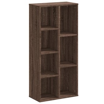 Boekenkast 50x25x105 cm bewerkt hout bruin eikenkleurig 2