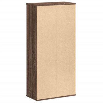 Boekenkast 50x25x105 cm bewerkt hout bruin eikenkleurig 6