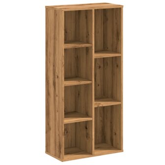 Boekenkast 50x25x105 cm bewerkt hout artisanaal eikenkleurig 2