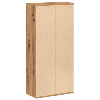 Boekenkast 50x25x105 cm bewerkt hout artisanaal eikenkleurig 6