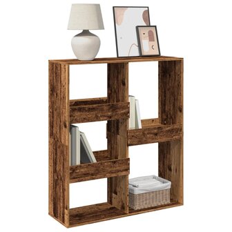 Boekenkast / kamerscherm 100x33x115 cm oud houtkleurig 3