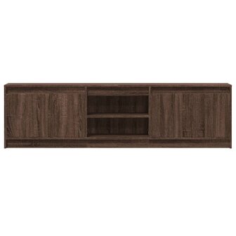 Tv-meubel met LED 180x34x50 cm bewerkt hout bruin eikenkleurig 6