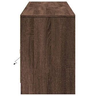 Tv-meubel met LED 180x34x50 cm bewerkt hout bruin eikenkleurig 7