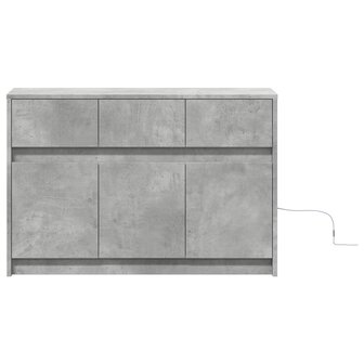 Tv-meubel met LED 91x34x61 cm bewerkt hout betongrijs 6