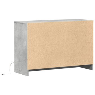 Tv-meubel met LED 91x34x61 cm bewerkt hout betongrijs 8