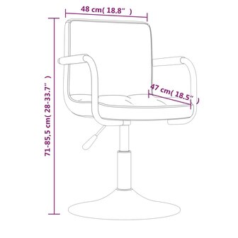 Eetkamerstoelen 6 st draaibaar fluweel zwart 10