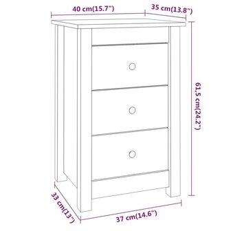 Nachtkastje 40x35x61,5 cm massief grenenhout 9