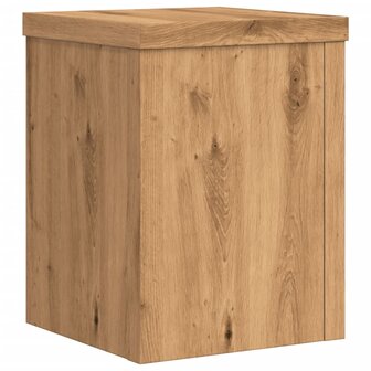 Plantenstandaards 2 st 15x15x20 cm hout artisanaal eiken 7