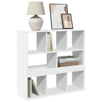 Boekenkast/kamerscherm 100x33x94,5 cm wit 3