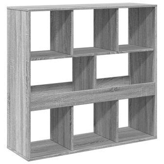 Boekenkast/kamerscherm 100x33x94,5 cm grijs sonoma eiken 2