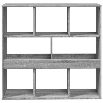 Boekenkast/kamerscherm 100x33x94,5 cm grijs sonoma eiken 4