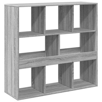 Boekenkast/kamerscherm 100x33x94,5 cm grijs sonoma eiken 6