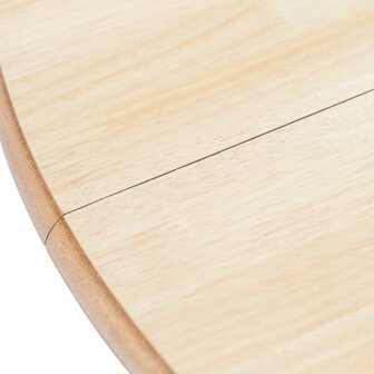 Eettafel 106 cm massief rubberwood wit en bruin 3