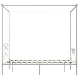 Hemelbedframe metaal wit 160x200 cm  4