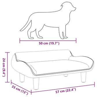 Hondenmand 70x40x24 cm stof zwart 7