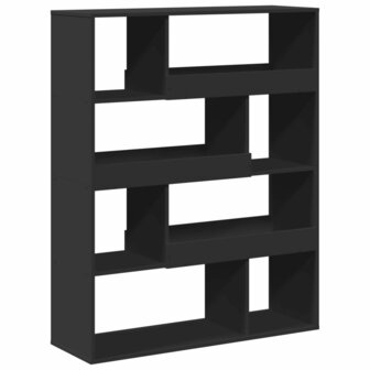 Boekenkast 100x33x125,5 cm bewerkt hout zwart 2