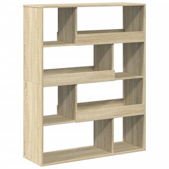 Boekenkast 100x33x125,5 cm bewerkt hout sonoma eikenkleurig 2