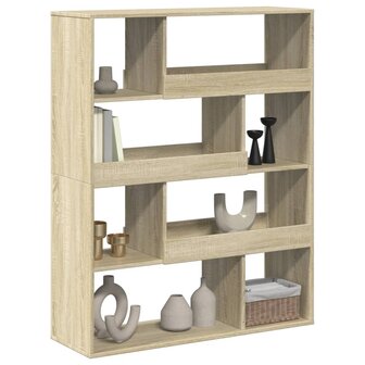 Boekenkast 100x33x125,5 cm bewerkt hout sonoma eikenkleurig 3