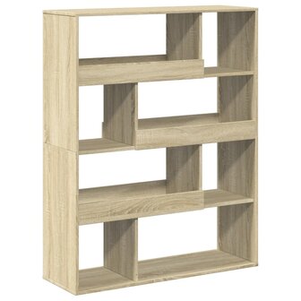 Boekenkast 100x33x125,5 cm bewerkt hout sonoma eikenkleurig 6