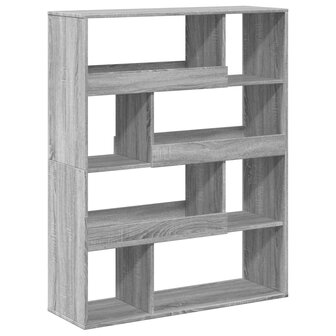 Boekenkast 100x33x125,5 cm bewerkt hout grijs sonoma eikenkleur 6