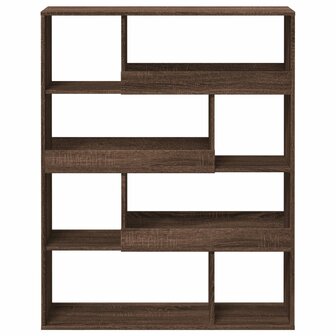 Boekenkast 100x33x125,5 cm bewerkt hout bruin eikenkleurig 4