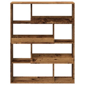 Boekenkast 100x33x125,5 cm bewerkt hout oud houtkleurig 4