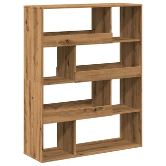 Boekenkast 100x33x125,5 cm bewerkt hout artisanaal eikenkleurig 6