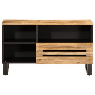 Tv-meubel 80x34x46 cm massief ruw mangohout 2