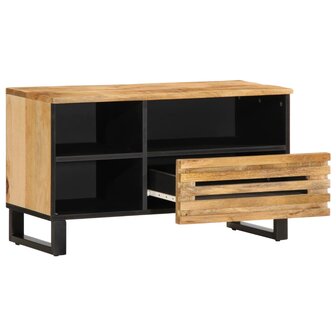 Tv-meubel 80x34x46 cm massief ruw mangohout 3