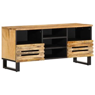 Tv-meubel 100x34x46 cm massief ruw mangohout 1